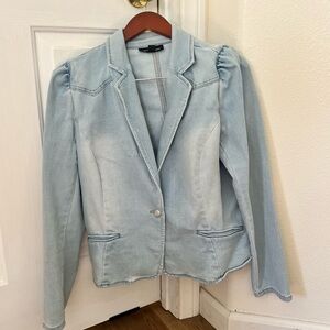 INC International Concepts Light Blue Women's Blazer